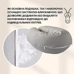 Подушка для вагітних та годування Papaella з ґудзиком 30х190 см (8-31484*001) - мініатюра 10