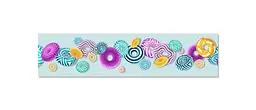 Кухонний фартух Happy Pocket Яскраві пончики сфери ПВХ 60х250 см миючий, що самоклеється, Їжа Блакитний Z184578 - мініатюра 7
