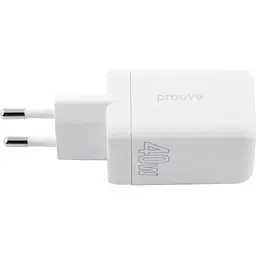 Мережевий зарядний пристрій Proove Silicone Power 40W USB-C/USB-C White [WCSP4020002] [130268] - мініатюра 3