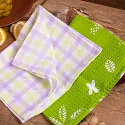 Набір вафельних рушників MirSon №609 Light green 60х45 см 2 шт. (2200006740209) - мініатюра 3