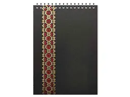 Блокнот ПОЛІГРАФІСТ А5 (145х202) 48арк. крем.,чисті, обкл.картон диз., спіраль, тиснення "Мережка" А5 Д48Є 010 - мініатюра 2