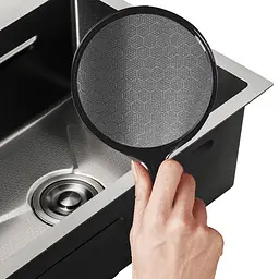 Кухонна мийка з нержавіючої сталі Zerix ZH7546-SET-05 Decor Graphite з вбудованим змішувачем ZM5592, Графит - мініатюра 3
