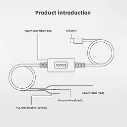 Кабель режиму паркування Xiaomi 70Mai Hardware Kit Type-C (Midrive UP03) - мініатюра 3
