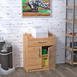 Тумба для принтеру L-640 Loft Design (Дуб Крафт золотий)