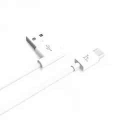 Кабель для заряджання телефона USB - micro USB HOCO UPM10 L-подібний Білий - мініатюра 2
