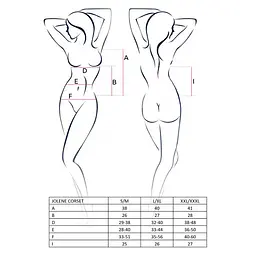 Корсет з пажами Passion JOLENE CORSet black L/XL - мініатюра 5