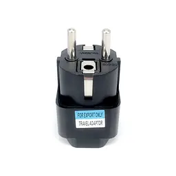 Перехідник US/UK/AU to EU Dynamode (EU Adapter black) - мініатюра 2