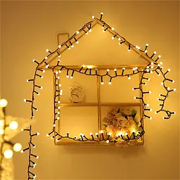 Світлодіодна гірлянда, 10 метрів, 220V, 480 leds, теплий білий (WLS-QX-DC2164W10) - мініатюра 7