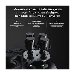 Геймпад Ajazz GP100S 2.4G/BT/USB Switch/PC/iOS/Android RGB Black (GP100S-B) - мініатюра 10