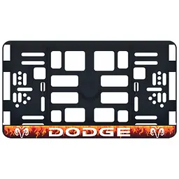 Рамка номера Dodge під Американський номер 300х150 мм Кольоровий Логотип
