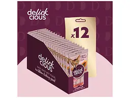 Ласощі для котів Delickcious Дорада з додаванням папаї 4 х 15 г (4820269141612) - мініатюра 5