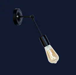 Бра настінне E27 Levistella 752WGBK-1, 60W, чорний метал, для дому - мініатюра 2