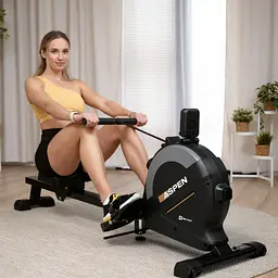 Гребний тренажер Hop-Sport HS-080R Aspen магнітний чорно-золотистий - мініатюра 3