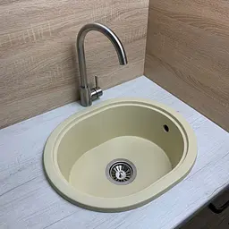 Кухонна мийка Adamant CIRCUM ivory 500x425x180 мм, без крила 50 см - мініатюра 2