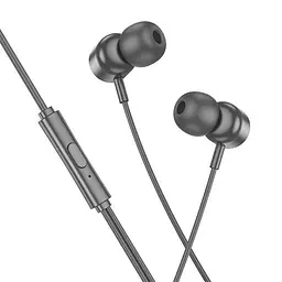 Дротові навушники Hoco M122 Power metal універсальні цифрові earphones with microphone Type-C, 1.2m, black - мініатюра 2