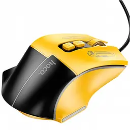 Ігровий дротяний мишка HOCO GM31 Overlord luminous gaming 1200-3600DPI USB 1.4M для ПК/ноутбука з підсвіткою Чорний-Жовтий - мініатюра 2