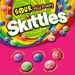 Драже Skittles Sour Wild Berry Candy 51г - мініатюра 2