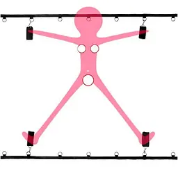 Комплект для фіксації Dreamtoys Blaze Bed Restraint BDSM-бондаж для ліжка Чорний K000280 - мініатюра 2