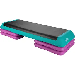 Степ-платформа Queenfit 3-х рівнева різнобарвна - мініатюра 2