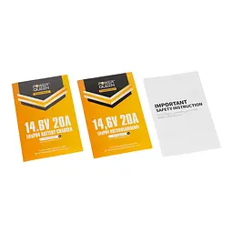 Зарядний пристрій для акумуляторних батарей LiFePO4 14.6V/20A Power Queen P12V20A-BCHA-X (44-00528) - мініатюра 11