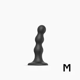 Насадка для страпону Strap-On-Me Dildo Plug Balls Black M - мініатюра 2