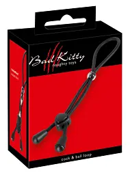 Ерекційне кільце Bad Kitty BK cock ball loop, 38 см (чорний) - мініатюра 2