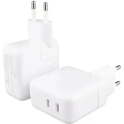Зарядний пристрій DK для Apple 35W Dual USB-C Port Compact Power Adapter (OEM) white - мініатюра 3