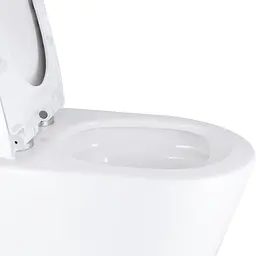Унітаз-моноблок підлоговий Qtap Swan Ultra Quiet безобідковий з сидінням Soft-close White QT16226080AW, Білий - мініатюра 5