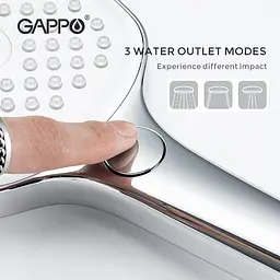 Ручний душ Gappo G003, 3-режим, чорний, Чорний матовий - мініатюра 4