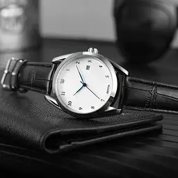 Чоловічий наручний класичний годинник Besta Platinum (Сріблястий) - мініатюра 5