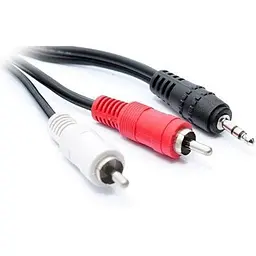 Кабель-перехідник звуковий Atcom 3.5 мм M - 2xRCA M 3 м чорний (10708)