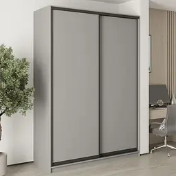 Шафа-купе дводверна MebelStar Стандарт BG 2ДСП 170x45x240 см Сіра мишка (MBS-10010)