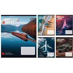 Зошит шкільний Yes Limitless routes А5 24 аркушів лінія 20 шт. (769037)