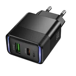 МЗП Hoco CS112A Lounge PD30W+QC3.0 charger(EU) Black