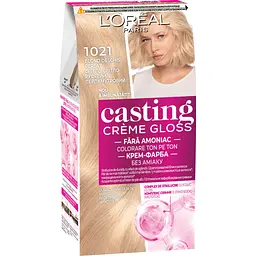 Фарба для волосся L'Oreal Paris Casting Creme Gloss 1021-Світло-світло-русявий перламутровий (3600521831755/3600521831939)