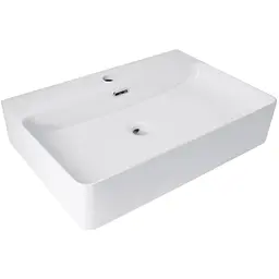 Раковина підвісна Qtap Nando LT 610х420х140 мм, White, прямокутна, без донного клапана QT12116146W