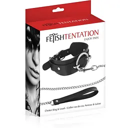Нашийник з повідцем Fetish Tentation Ring and Leash - мініатюра 2