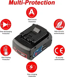Заміна батареї Power Elektro Elektro 18v 5Ah Li-ion CoolPack для Bosch GBA BAT609 BAT609G BAT618G BAT619 BAT619G BAT622 BAT620-2PK - мініатюра 2