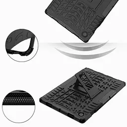 TPU+PC чохол Protector Stand для Samsung Galaxy Tab A8 10.5 (2021) Black - мініатюра 6
