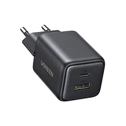 Зарядний пристрій Ugreen X514 1xUSB-C PD 20 Вт + 1xUSB GaN чорний (65737) - мініатюра 2