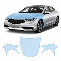 Антигравійна захисна бронеплівка за лекалами для Acura TLX I facelift 2018-2020 - капот і передні крила