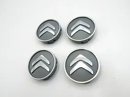 Емблеми коліс Citroen (Сірі + Хром) 59 мм (4 шт) 9658269280 - мініатюра 2