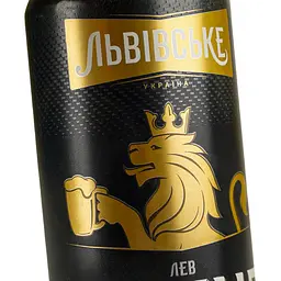 Уцінка. Пиво Львівське Лев темне 4.7% 0.48 л з/б - мініатюра 5