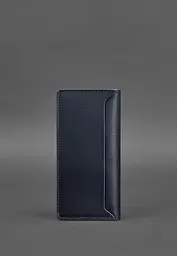 Шкіряне портмоне-купюрник 11.0 темно-синє Краст - мініатюра 5