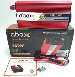 Автоінвертор-перетворювач напруги з чистою синусоїдою 12 V-220 V 600 W/1200 W 12 V на 220 V USB PURE SINE WAVE Power Inverter Abax OBS-1206 - мініатюра 2