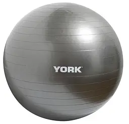 Фітбол York Fitness 75см сірий + насос