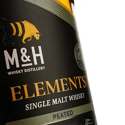 Віскі M&H Elements Peated Single Malt Whisky 46% 0.7 л в подарунковій коробці - мініатюра 4