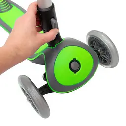 Самокат Globber Elite Deluxe колеса та панель з підсвічуванням салатовий (449-106-3) - мініатюра 4