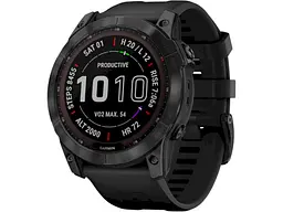 Смарт-годинник Garmin Fenix 7X Sapphire S. Black DLC Titanium w. Black Band (010-02541-22/23) - мініатюра 1