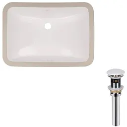 Комплект Qtap Stork: Раковина врізна овальна 570x390x210 мм White + Донний клапан PU02O (QT15116032WN47293)